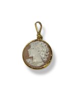 Pendentif Mandile 1922 Femme Cammei  in Argent Conchiglia 2MCICM164D